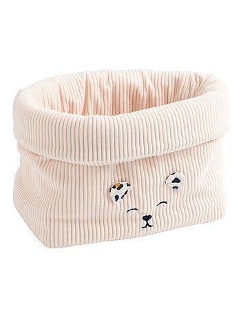 Pack de 2 cestas de almacenamiento en pana con detalle de - SAUTHON