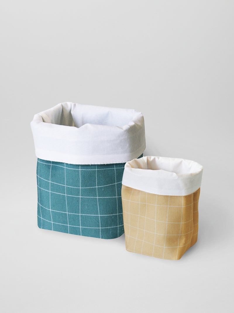 Pack de 2 cestas de tela BEIGE - Kiabi