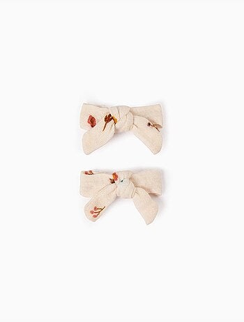 Pack de 2 clips para el pelo con lazo floral