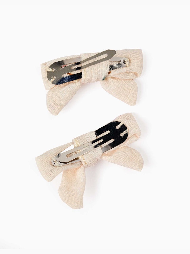 Pack de 2 clips para el pelo con lazo floral Azul Azul - Kiabi