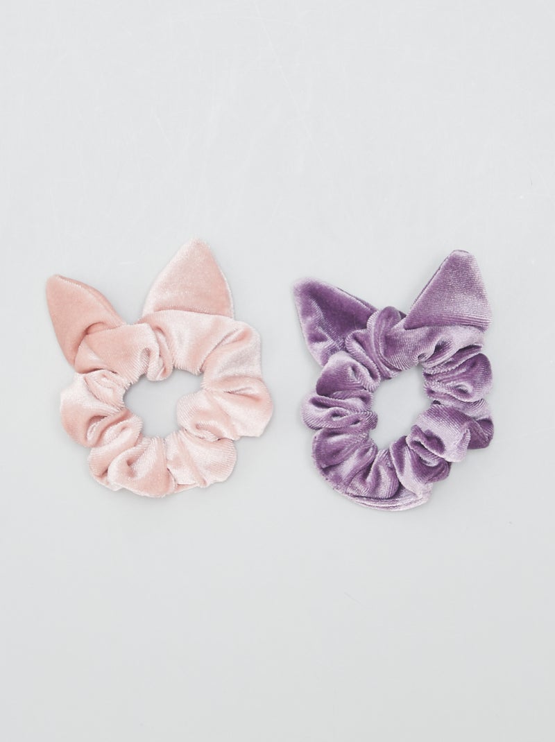 Pack de 2 coleteros de terciopelo gato - Kiabi