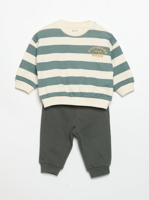 Pack de 2 conjuntos de 2 piezas - sudadera + pantalón - Kiabi