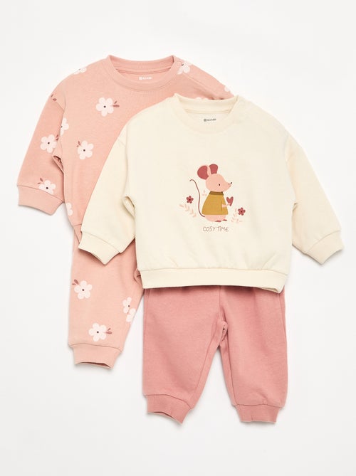 Pack de 2 conjuntos de 2 piezas - sudadera + pantalón - Kiabi