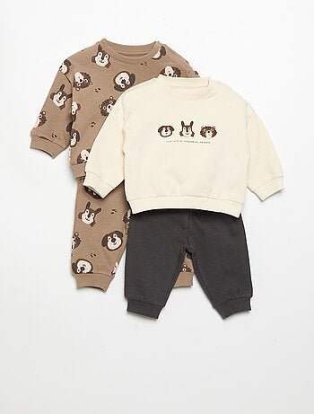 Pack de 2 conjuntos de 2 piezas - sudadera + pantalón