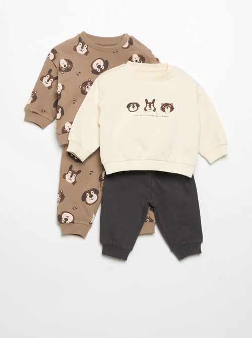 Pack de 2 conjuntos de 2 piezas - sudadera + pantalón - Kiabi
