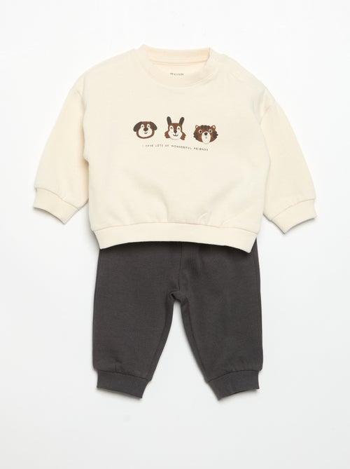 Pack de 2 conjuntos de 2 piezas - sudadera + pantalón - Kiabi