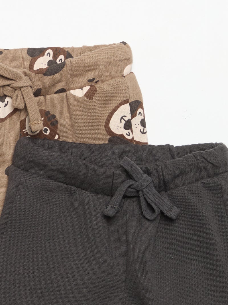Pack de 2 conjuntos de 2 piezas - sudadera + pantalón Marron - Kiabi