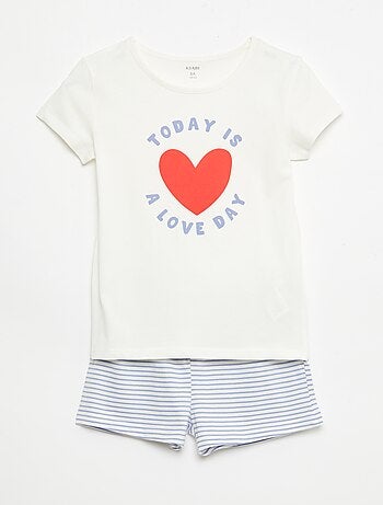 Pack de 2 conjuntos de pijama corto en punto de algodón