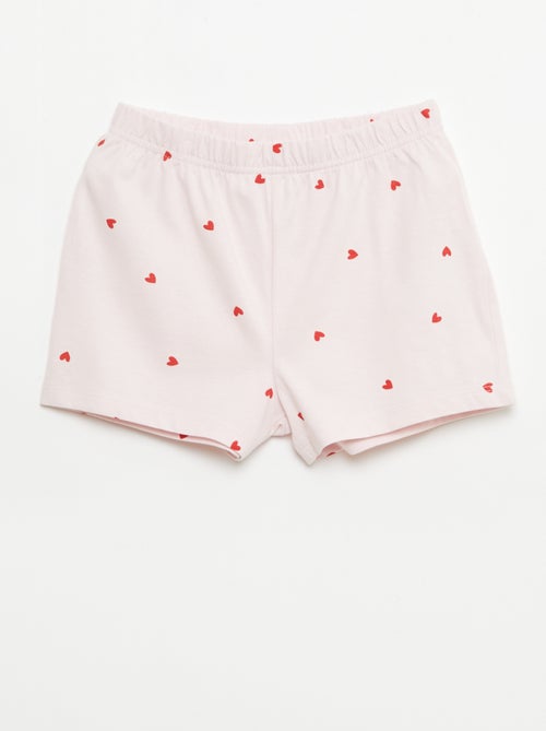 Pack de 2 conjuntos de pijama corto en punto de algodón - Kiabi