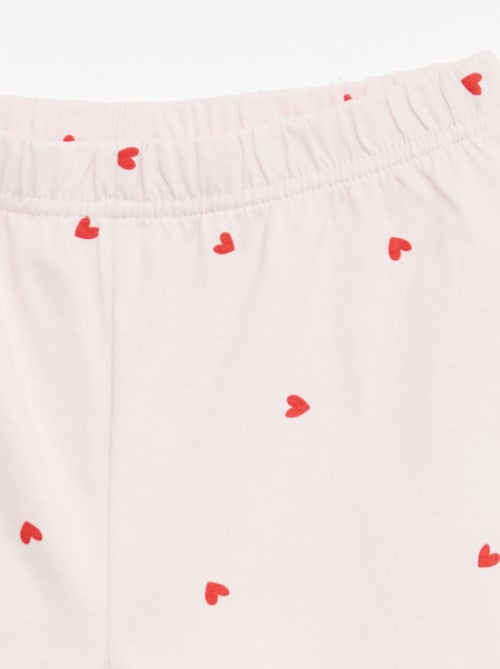 Pack de 2 conjuntos de pijama corto en punto de algodón - Kiabi
