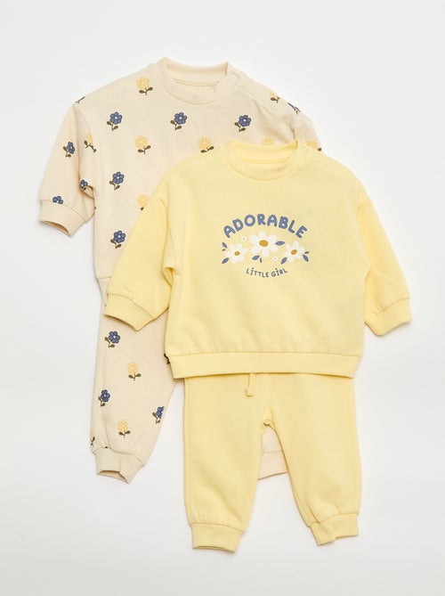 Pack de 2 conjuntos jersey + pantalón de algodón - Kiabi