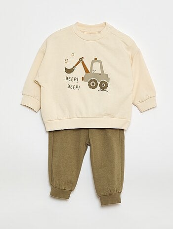 pack de 2 conjuntos jersey + pantalón en algodón