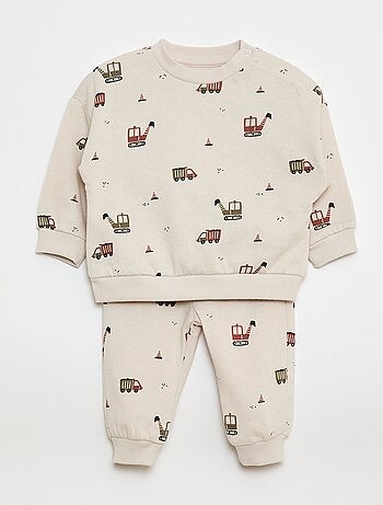 pack de 2 conjuntos jersey + pantalón en algodón