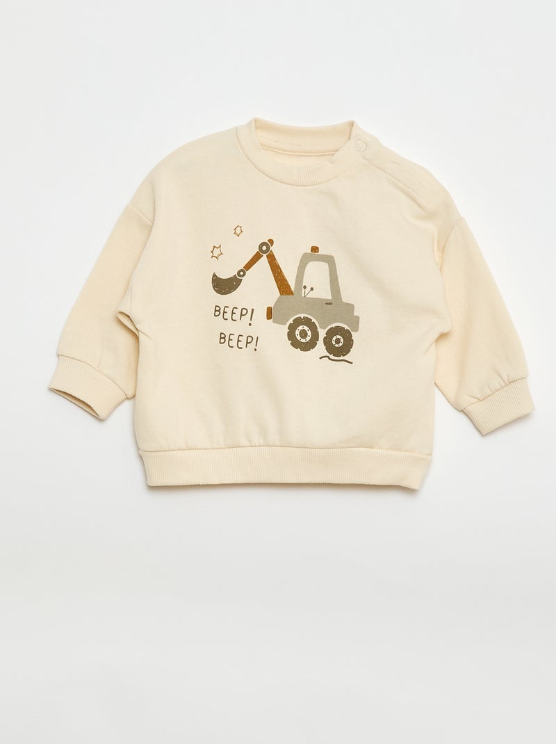 Pack de 2 conjuntos jersey + pantalón de algodón Blanco - Kiabi