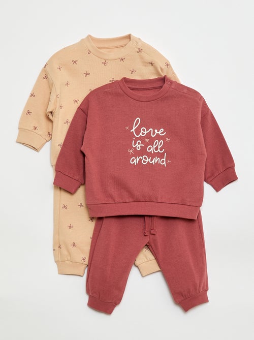 Pack de 2 conjuntos jersey + pantalón de algodón - Kiabi