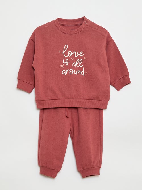 Pack de 2 conjuntos jersey + pantalón de algodón - Kiabi