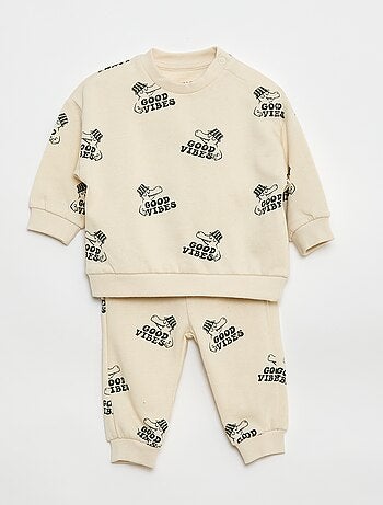 pack de 2 conjuntos jersey + pantalón en algodón