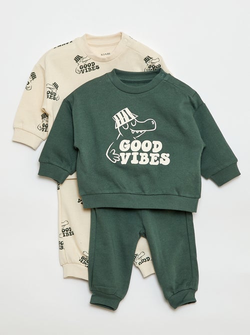 Pack de 2 conjuntos jersey + pantalón de algodón - Kiabi