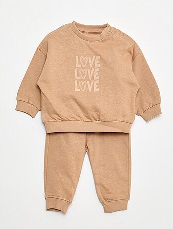 pack de 2 conjuntos jersey + pantalón en algodón