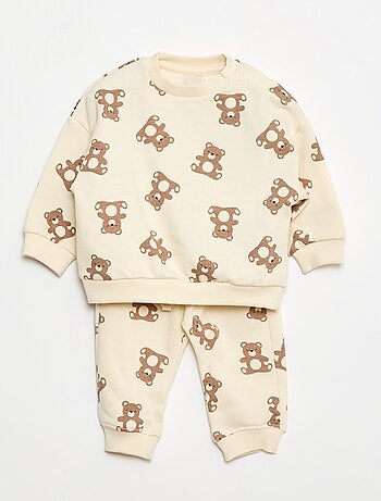 pack de 2 conjuntos jersey + pantalón en algodón