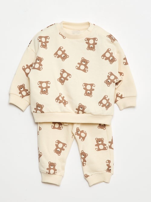 Pack de 2 conjuntos jersey + pantalón en algodón - Kiabi