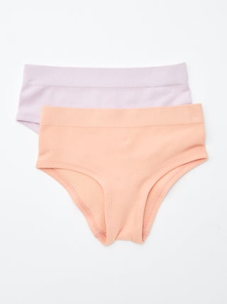 Pack de 2 culotes acanalados