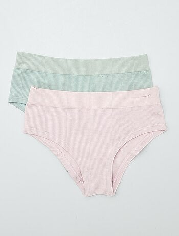 Pack de 2 culotes acanalados