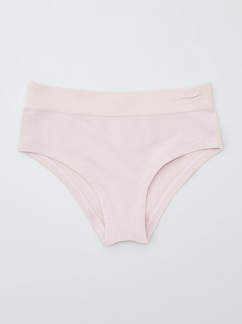 Pack de 2 culotes acanalados ROSA - Kiabi