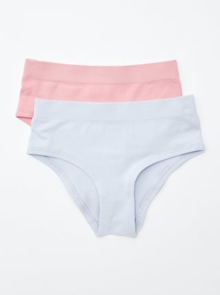Pack de 2 culotes acanalados