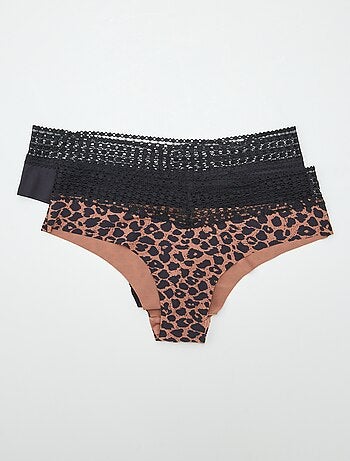 Pack de 2 culotes con encaje