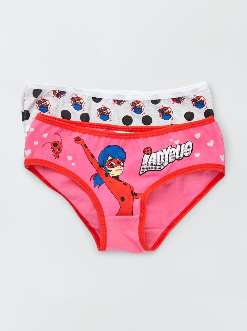 Pack de 2 culotes 'Prodigiosa' rosa/gris - Kiabi
