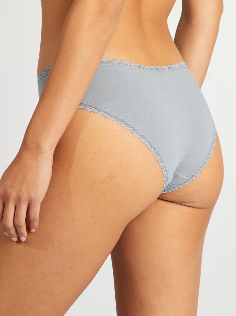 Pack de 2 culottes de algodón AZUL - Kiabi