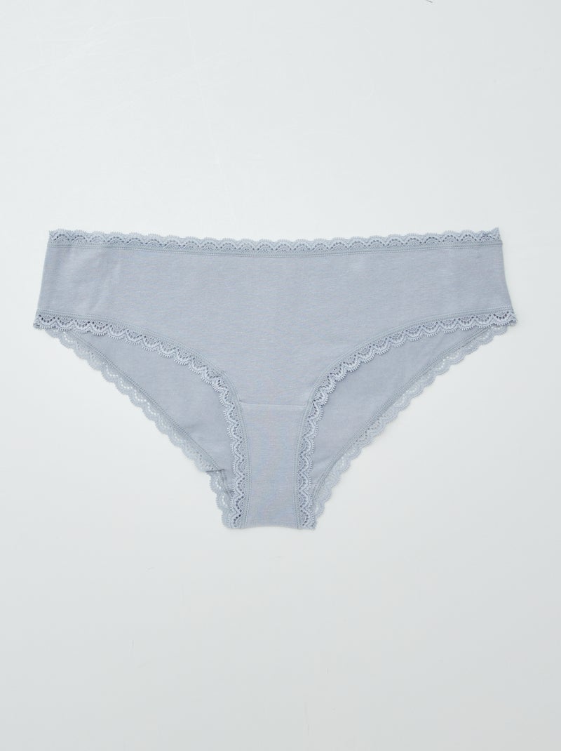 Pack de 2 culottes de algodón AZUL - Kiabi