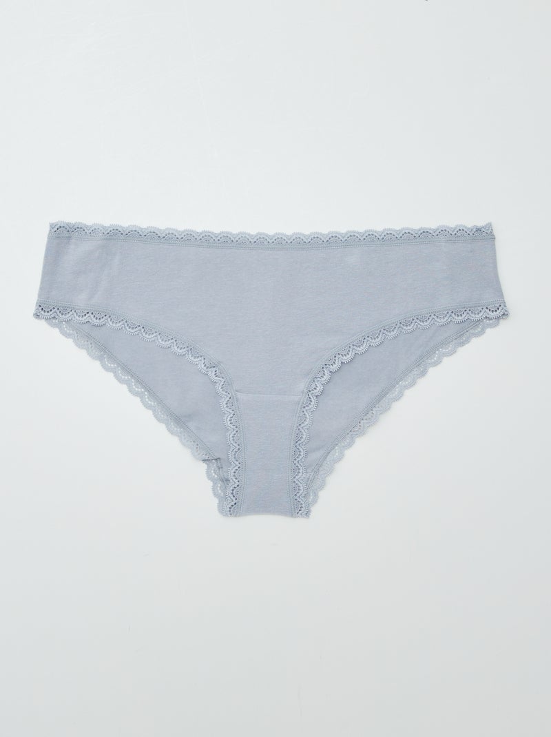 Pack de 2 culottes de algodón AZUL - Kiabi