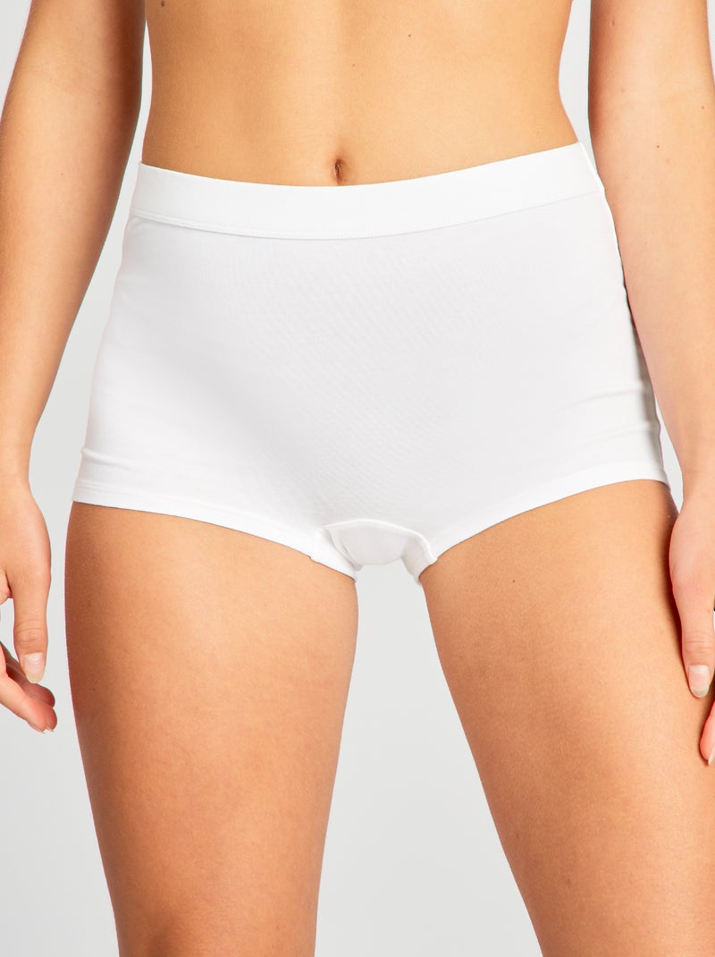 Pack de 2 culottes de algodón BLANCO - Kiabi