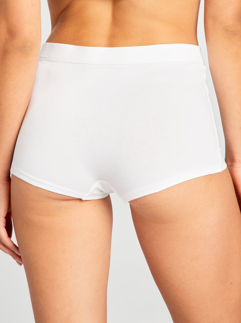 Pack de 2 culottes de algodón BLANCO - Kiabi