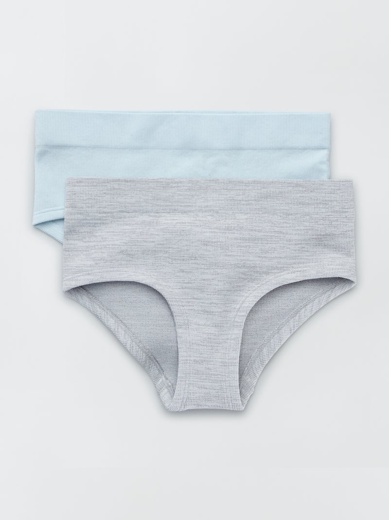 Pack de 2 culottes de canalé AZUL - Kiabi