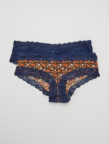 Ropa Embarazada Mujer Pack De Braguitas Sin Costuras AZUL