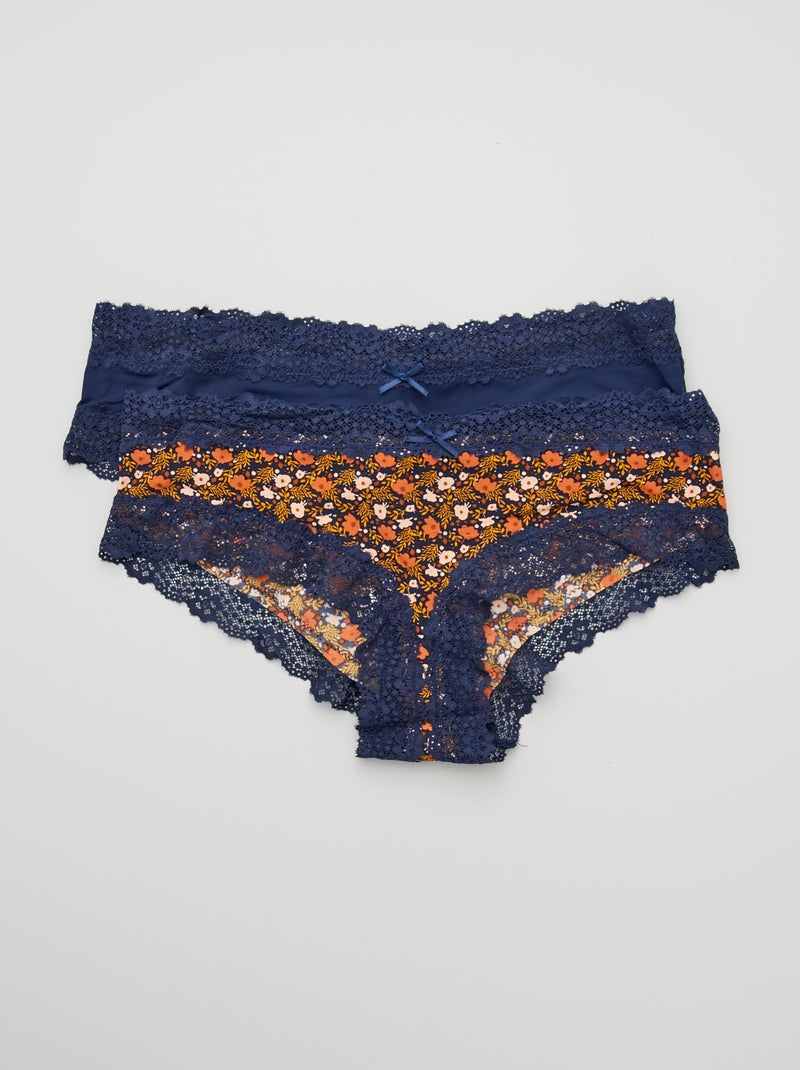 Pack de 2 culottes de microfibra AZUL - Kiabi