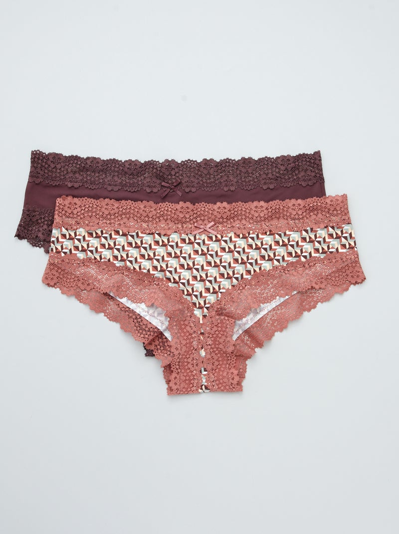 Pack de 2 culottes de microfibra ROSA - Kiabi