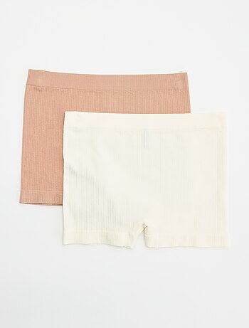 Pack de 2 shorties de punto acanalado