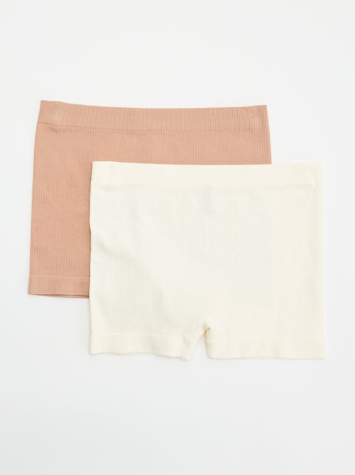 Pack de 2 culottes de punto de canalé - Kiabi