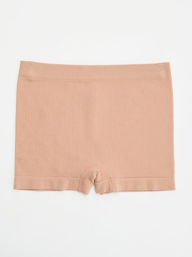 Pack de 2 culottes de punto de canalé Rosa - Kiabi