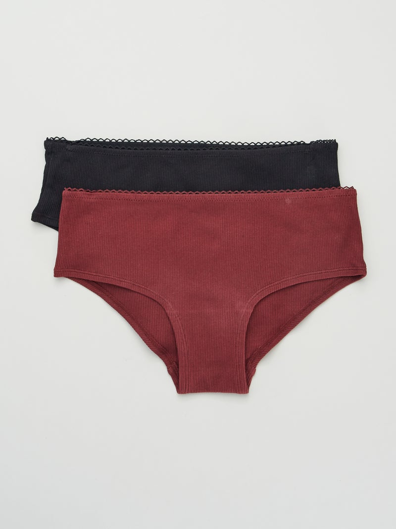 Pack de 2 culottes de punto PURPURA - Kiabi