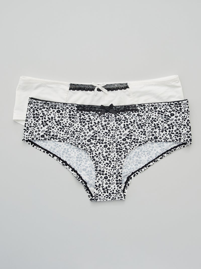 Pack de 2 culottes 'Envie de Lingerie' BEIGE - Kiabi