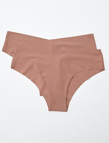 Pack de 2 culottes invisibles de microfibra