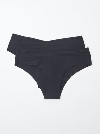 Pack de 2 culottes invisibles de microfibra