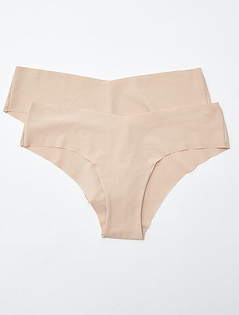 Pack de 2 culottes invisibles de microfibra