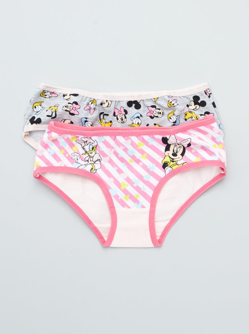 Pack de 2 culottes 'Minnie' gris/rosa - Kiabi