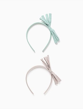 Pack de 2 diademas finas con lazos
